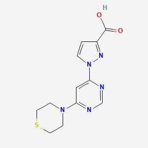 1-[6-(thiomorpholin-4-yl)pyrimidin-4-yl]-1H-pyrazole-3-carboxylic acid