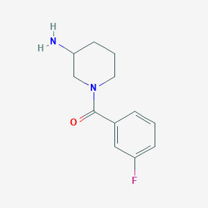 molecular formula C12H15FN2O B12489557 1-(3-Fluorobenzoyl)piperidin-3-amine 