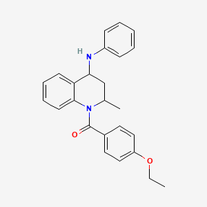 molecular formula C25H26N2O2 B12489566 (4-ethoxyphenyl)[2-methyl-4-(phenylamino)-3,4-dihydroquinolin-1(2H)-yl]methanone 