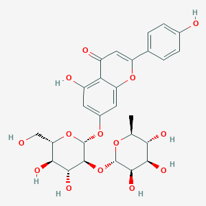 5-hydroxy-2-(4-hydroxyphenyl)-4-oxo-4H-chromen-7-yl 2-O-(6-deoxy-alpha-L-mannopyranosyl)-beta-L-glucopyranoside