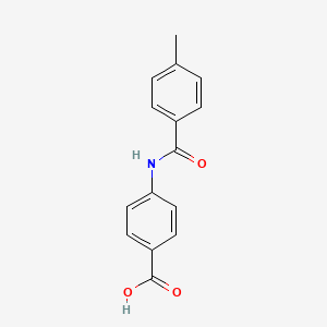 molecular formula C15H13NO3 B12489578 Benzoic acid, 4-(4-methylbenzoylamino)- 