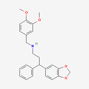 molecular formula C25H27NO4 B12489586 3-(1,3-benzodioxol-5-yl)-N-(3,4-dimethoxybenzyl)-3-phenylpropan-1-amine 