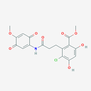 methyl 3-chloro-4,6-dihydroxy-2-[3-[(4-methoxy-3,6-dioxocyclohexa-1,4-dien-1-yl)amino]-3-oxopropyl]benzoate