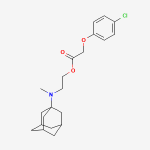 molecular formula C21H28ClNO3 B12489611 2-{Methyl[(3s,5s,7s)-tricyclo[3.3.1.1~3,7~]dec-1-yl]amino}ethyl (4-chlorophenoxy)acetate 