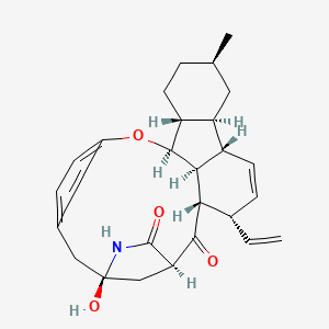 (3S,4R,7R,9S,10S,13S,14S,16R,19S,27S)-13-ethenyl-19-hydroxy-7-methyl-2-oxa-18-azahexacyclo[19.2.2.13,10.116,19.04,9.014,27]heptacosa-1(24),11,21(25),22-tetraene-15,17-dione
