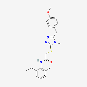 N-(2-ethyl-6-methylphenyl)-2-{[5-(4-methoxybenzyl)-4-methyl-4H-1,2,4-triazol-3-yl]sulfanyl}acetamide