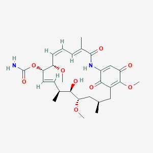 molecular formula C28H38N2O9 B1248964 8-Demethylgeldanamycin 