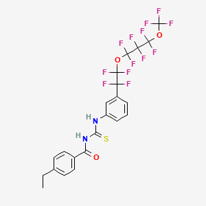 4-ethyl-N-[(3-{1,1,2,2-tetrafluoro-2-[1,1,2,2,3,3-hexafluoro-3-(trifluoromethoxy)propoxy]ethyl}phenyl)carbamothioyl]benzamide