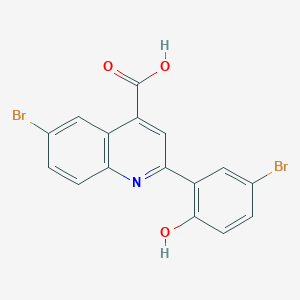 6-Bromo-2-(5-bromo-2-hydroxyphenyl)quinoline-4-carboxylic acid