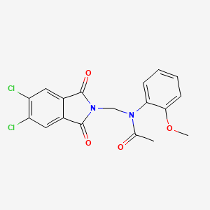 molecular formula C18H14Cl2N2O4 B12489684 N-[(5,6-dichloro-1,3-dioxoisoindol-2-yl)methyl]-N-(2-methoxyphenyl)acetamide 