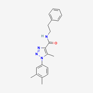 molecular formula C20H22N4O B12489704 1-(3,4-dimethylphenyl)-5-methyl-N-(2-phenylethyl)-1H-1,2,3-triazole-4-carboxamide 