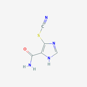 molecular formula C5H4N4OS B12489712 4-Carbamoyl-1h-imidazol-5-yl thiocyanate 