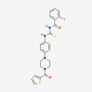 2-iodo-N-({4-[4-(thiophen-2-ylcarbonyl)piperazin-1-yl]phenyl}carbamothioyl)benzamide