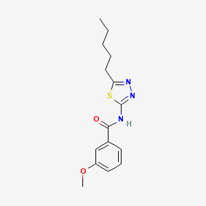 3-methoxy-N-(5-pentyl-1,3,4-thiadiazol-2-yl)benzamide