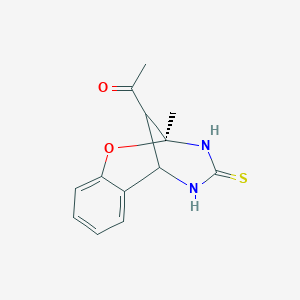 1-[(2S)-2-methyl-4-thioxo-3,4,5,6-tetrahydro-2H-2,6-methano-1,3,5-benzoxadiazocin-11-yl]ethanone