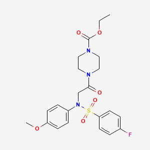 ethyl 4-{N-[(4-fluorophenyl)sulfonyl]-N-(4-methoxyphenyl)glycyl}piperazine-1-carboxylate