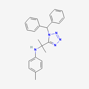 N-{2-[1-(diphenylmethyl)-1H-tetrazol-5-yl]propan-2-yl}-4-methylaniline