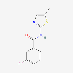 molecular formula C11H9FN2OS B12489850 3-fluoro-N-(5-methyl-1,3-thiazol-2-yl)benzamide 