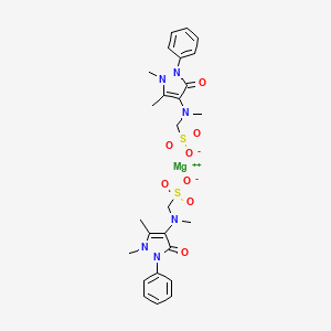 molecular formula C26H32MgN6O8S2 B1248988 Magnesium ((2,3-dihydro-1,5-dimethyl-3-oxo-2-phenyl-1H-pyrazol-4-yl)methylamino)methanesulphonate CAS No. 6150-97-6