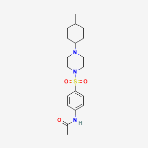 molecular formula C19H29N3O3S B12489884 N-(4-{[4-(4-methylcyclohexyl)piperazin-1-yl]sulfonyl}phenyl)acetamide 