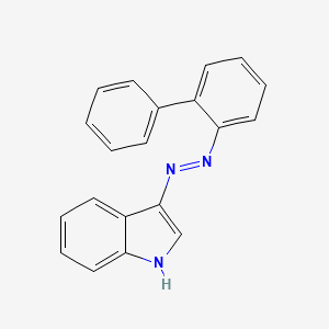 molecular formula C20H15N3 B12489903 3-[(E)-biphenyl-2-yldiazenyl]-1H-indole 