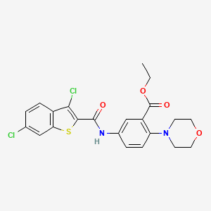 Ethyl 5-{[(3,6-dichloro-1-benzothiophen-2-yl)carbonyl]amino}-2-(morpholin-4-yl)benzoate