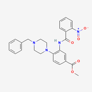 Methyl 4-(4-benzylpiperazin-1-yl)-3-{[(2-nitrophenyl)carbonyl]amino}benzoate