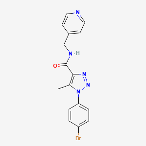 1-(4-bromophenyl)-5-methyl-N-(pyridin-4-ylmethyl)-1H-1,2,3-triazole-4-carboxamide