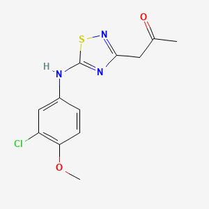 1-{5-[(3-Chloro-4-methoxyphenyl)amino]-1,2,4-thiadiazol-3-yl}propan-2-one