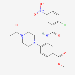 Methyl 4-(4-acetylpiperazin-1-yl)-3-{[(2-chloro-5-nitrophenyl)carbonyl]amino}benzoate