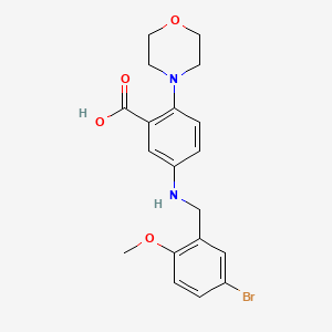 5-[(5-Bromo-2-methoxybenzyl)amino]-2-(morpholin-4-yl)benzoic acid