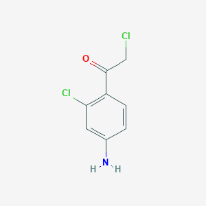 molecular formula C8H7Cl2NO B012490 1-(4-Amino-2-chlorophenyl)-2-chloroethanone CAS No. 105727-35-3