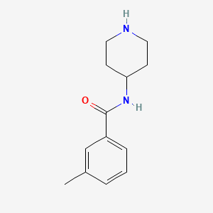 molecular formula C13H18N2O B12490011 3-methyl-N-(piperidin-4-yl)benzamide 