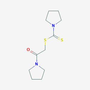 molecular formula C11H18N2OS2 B12490014 2-Oxo-2-(pyrrolidin-1-yl)ethyl pyrrolidine-1-carbodithioate 