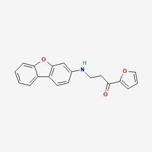 molecular formula C19H15NO3 B12490022 3-(Dibenzo[b,d]furan-3-ylamino)-1-(furan-2-yl)propan-1-one 