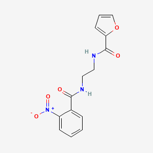 molecular formula C14H13N3O5 B12490031 N-(2-{[(2-nitrophenyl)carbonyl]amino}ethyl)furan-2-carboxamide 