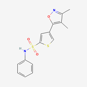 4-(3,4-dimethyl-1,2-oxazol-5-yl)-N-phenylthiophene-2-sulfonamide