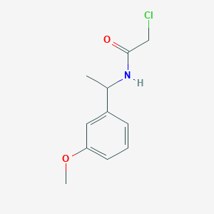 molecular formula C11H14ClNO2 B12490129 2-chloro-N-[1-(3-methoxyphenyl)ethyl]acetamide 