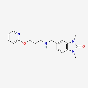 1,3-dimethyl-5-({[3-(pyridin-2-yloxy)propyl]amino}methyl)-1,3-dihydro-2H-benzimidazol-2-one