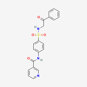 N-{4-[(2-oxo-2-phenylethyl)sulfamoyl]phenyl}pyridine-3-carboxamide