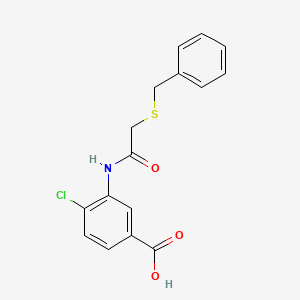 3-{[(Benzylsulfanyl)acetyl]amino}-4-chlorobenzoic acid