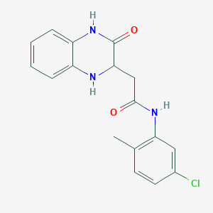 molecular formula C17H16ClN3O2 B12490169 N-(5-chloro-2-methylphenyl)-2-(3-oxo-1,2,3,4-tetrahydroquinoxalin-2-yl)acetamide 