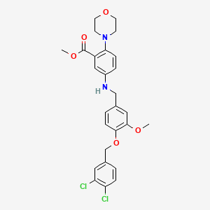 Methyl 5-({4-[(3,4-dichlorobenzyl)oxy]-3-methoxybenzyl}amino)-2-(morpholin-4-yl)benzoate