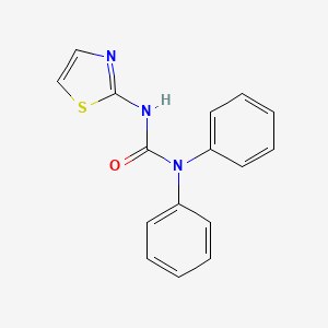 molecular formula C16H13N3OS B12490189 1,1-Diphenyl-3-(1,3-thiazol-2-yl)urea 