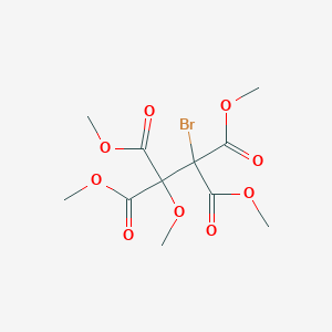 molecular formula C11H15BrO9 B12490190 Tetramethyl 1-bromo-2-methoxyethane-1,1,2,2-tetracarboxylate 