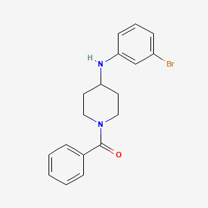 molecular formula C18H19BrN2O B12490227 {4-[(3-Bromophenyl)amino]piperidin-1-yl}(phenyl)methanone 