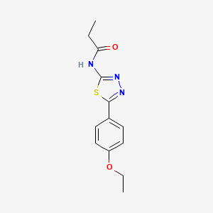 molecular formula C13H15N3O2S B12490229 N-[5-(4-ethoxyphenyl)-1,3,4-thiadiazol-2-yl]propanamide 