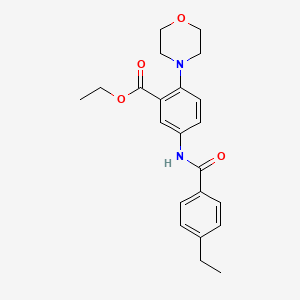 molecular formula C22H26N2O4 B12490266 Ethyl 5-{[(4-ethylphenyl)carbonyl]amino}-2-(morpholin-4-yl)benzoate 