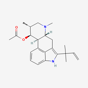 [(6Ar,9R,10S,10aR)-7,9-dimethyl-5-(2-methylbut-3-en-2-yl)-6,6a,8,9,10,10a-hexahydro-4H-indolo[4,3-fg]quinolin-10-yl] acetate