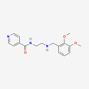 molecular formula C17H21N3O3 B12490305 N-{2-[(2,3-dimethoxybenzyl)amino]ethyl}pyridine-4-carboxamide 